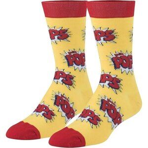 Kellogg's Cereal Pops Crew Socks Men's (6-12 Shoe Size) Yellow, Red, White +Blue
